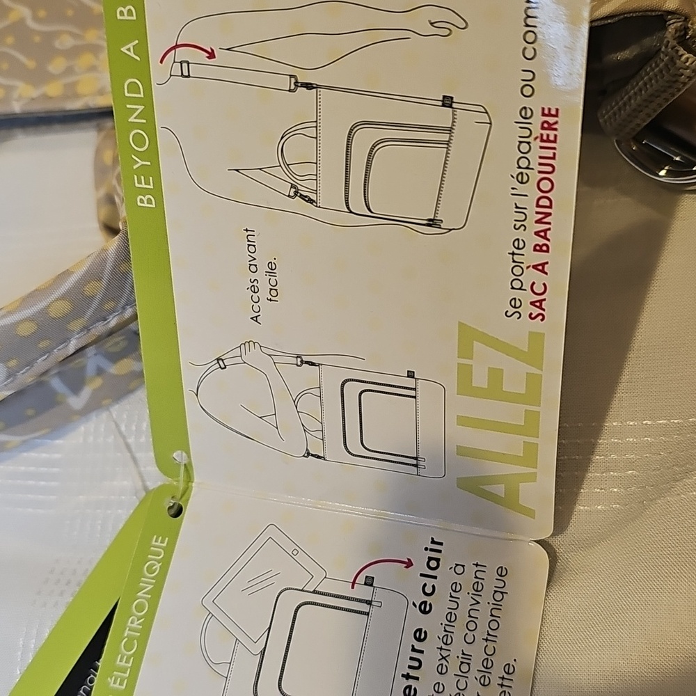 Beyond A Bag Gray And Yellow Floral Tote Bag - Picture 16 of 17